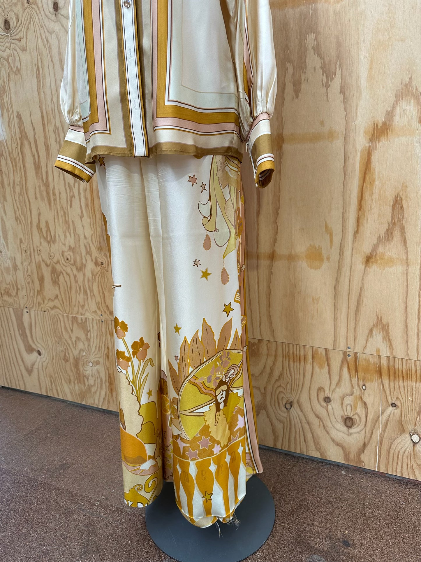 ZIMMERMANN RETRO STRIPE SILK SHIRT - SIZE 1