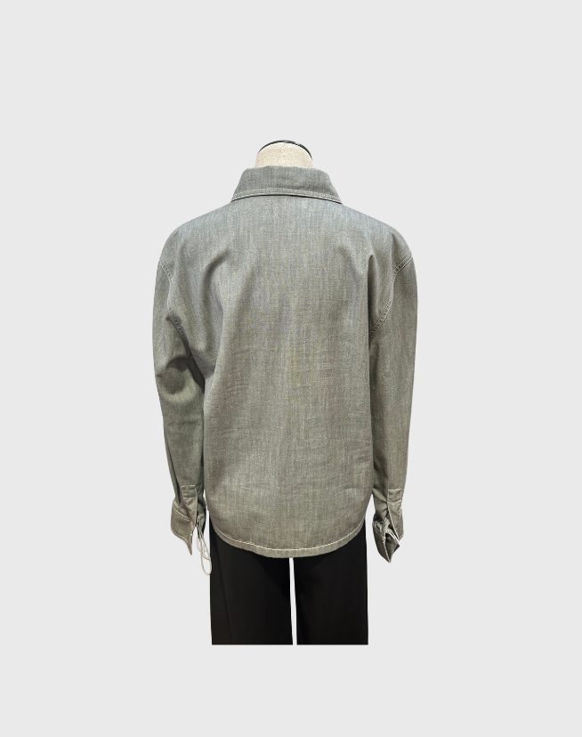 FENDI CHAMBRAY LONG SLEEVE SHIRT - SIZE 40