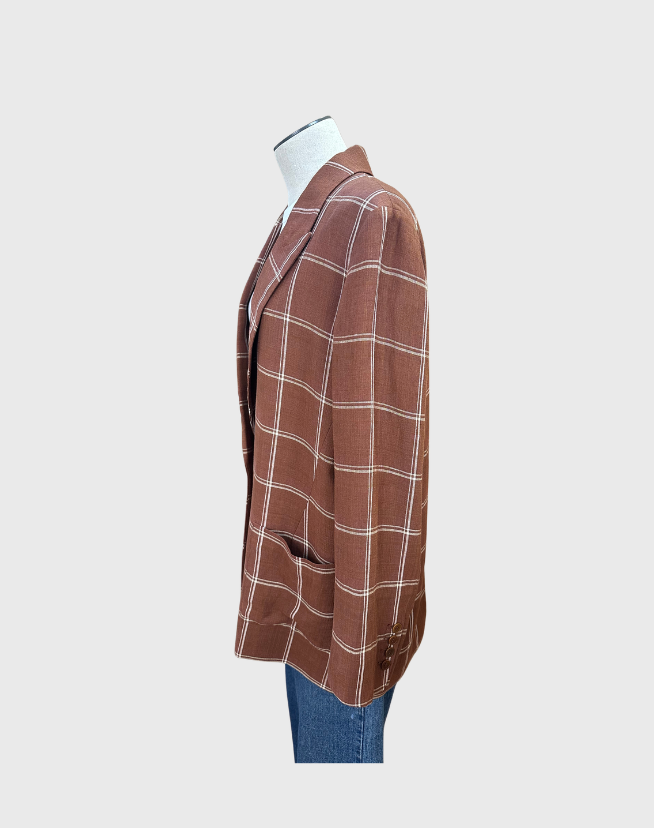 OROTON CHECK BLAZER - SIZE 14