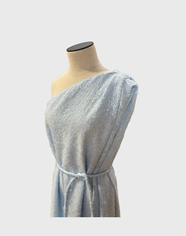 SCANLAN THEODORE SEQUIN ONE SHOULDER DRESS - SIZE 12
