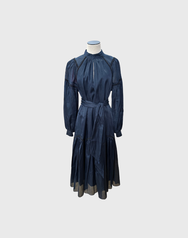 ME + EM ORGANZA MAXI SWING DRESS - SIZE 12