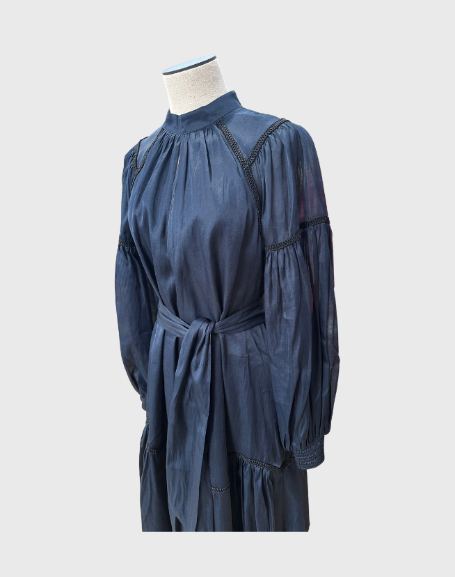 ME + EM ORGANZA MAXI SWING DRESS - SIZE 12