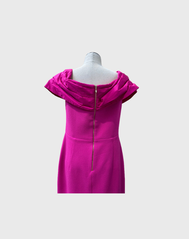 REBECCA VALLANCE PINK CUPID BOW GOWN - SIZE 14