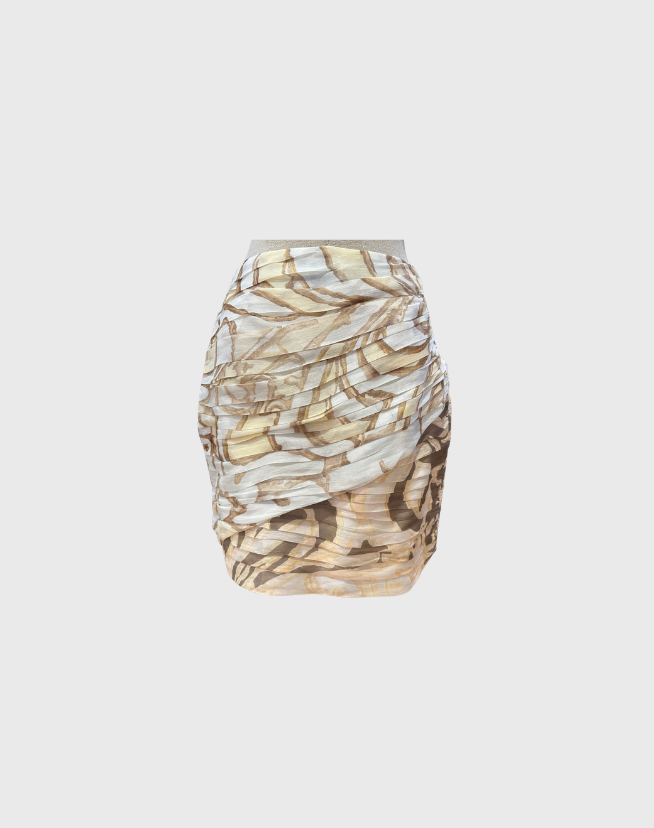 ANTIPODEAN FRAGMENTS PLEATED DETAIL SKIRT - SIZE 10