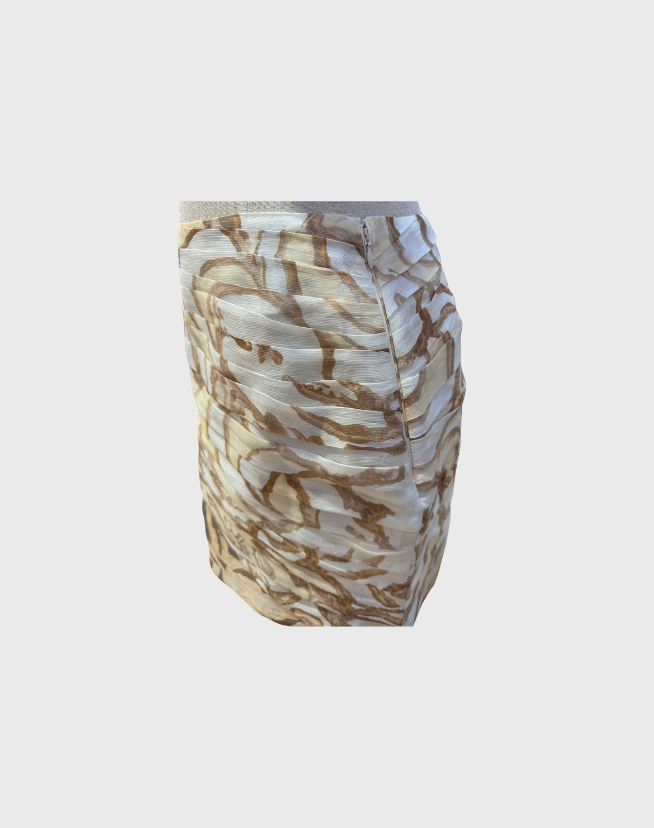 ANTIPODEAN FRAGMENTS PLEATED DETAIL SKIRT - SIZE 10