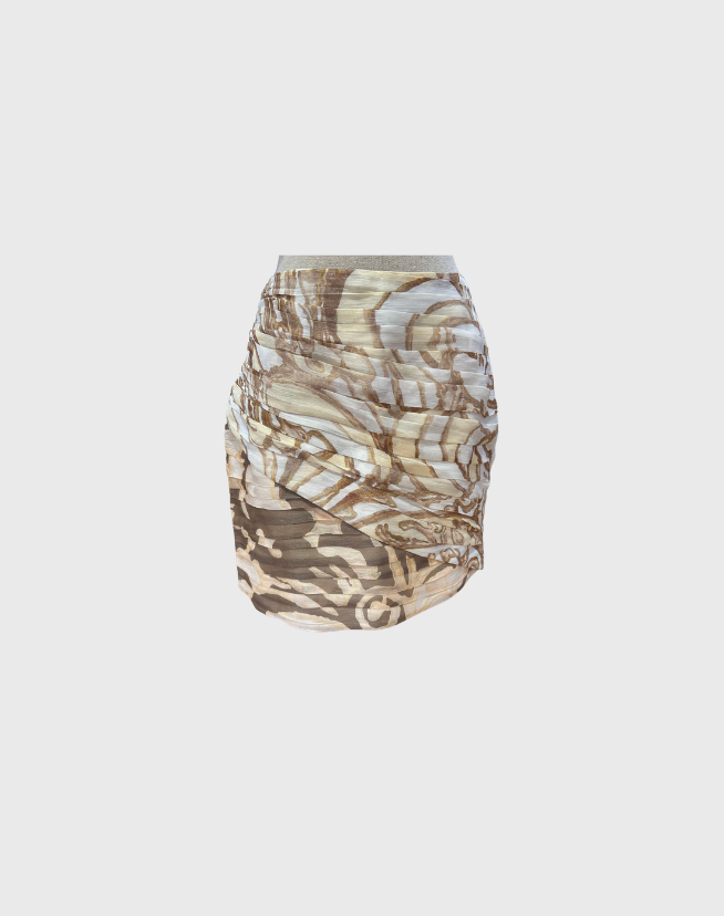 ANTIPODEAN FRAGMENTS PLEATED DETAIL SKIRT - SIZE 10