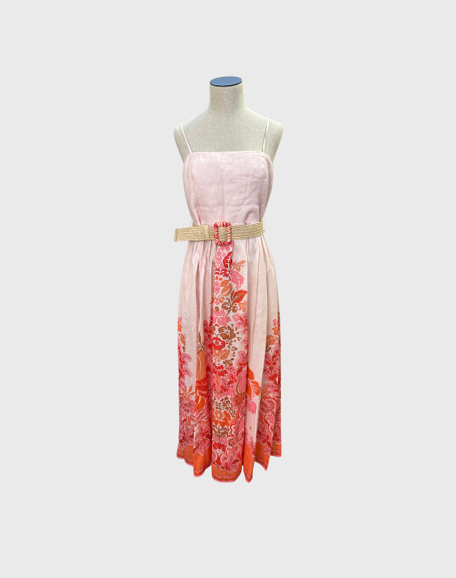 ZIMMERMANN VIOLET LINEN MAXI DRESS - SIZE 3