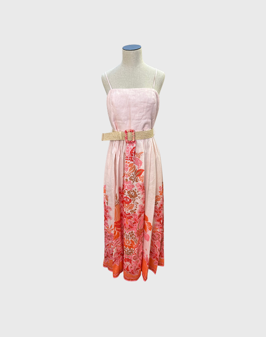ZIMMERMANN VIOLET LINEN MAXI DRESS - SIZE 3