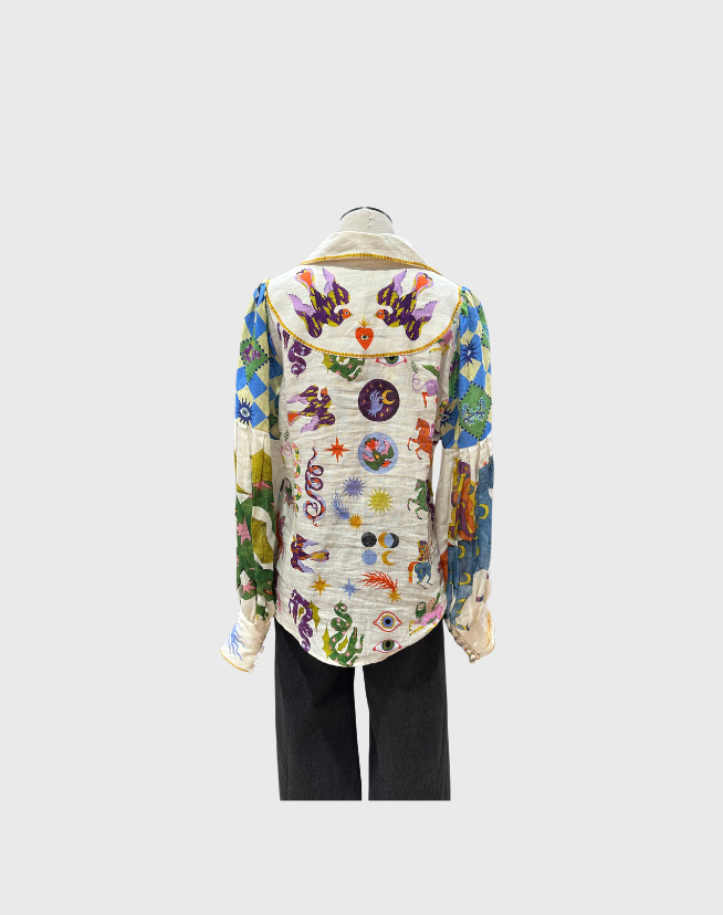 ALEMAIS LOU BALLOON SLEEVE SHIRT - SIZE 12