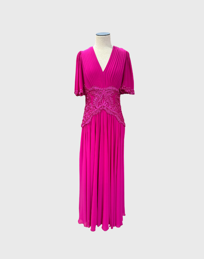 TADASHI SHOJI INDIRA EMBROIDERED MAXI DRESS - SIZE 8