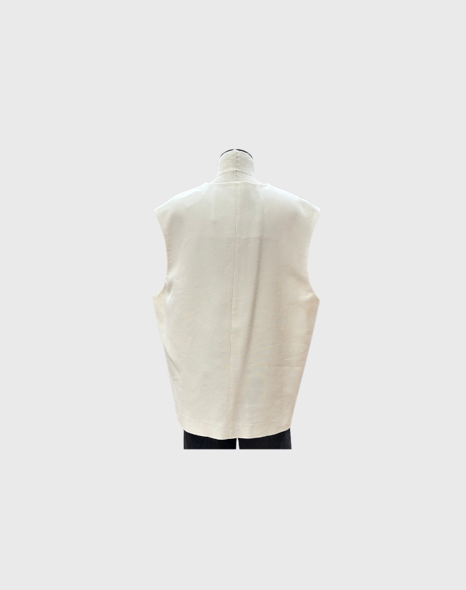 ROHE SLEEVELESS WOOL BLEND BLAZER - SIZE 12