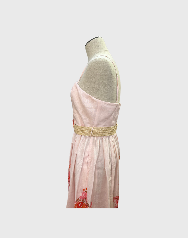 ZIMMERMANN VIOLET LINEN MAXI DRESS - SIZE 3