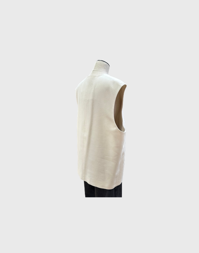 ROHE SLEEVELESS WOOL BLEND BLAZER - SIZE 12