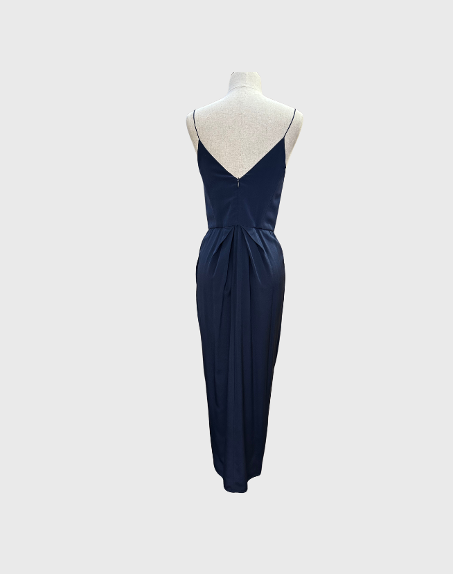 ZIMMERMANN SUEDED SILK PLUNGE LONG DRESS - SIZE 2