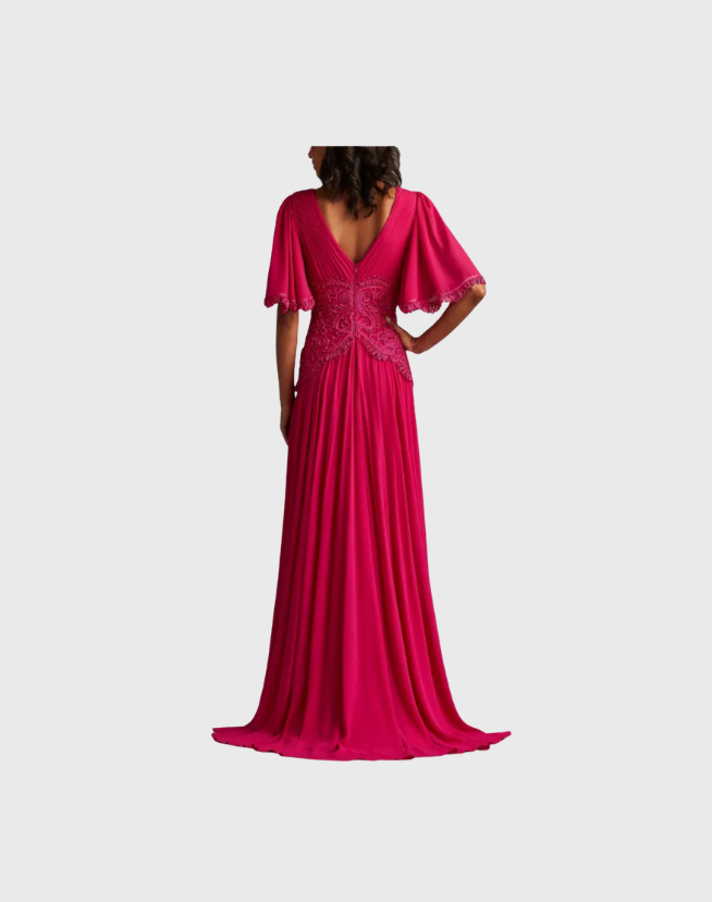 TADASHI SHOJI INDIRA EMBROIDERED MAXI DRESS - SIZE 8