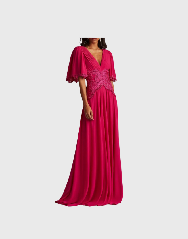 TADASHI SHOJI INDIRA EMBROIDERED MAXI DRESS - SIZE 8