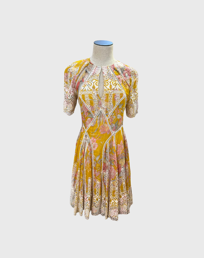 ZIMMERMANN CONFETTI SCALLOP DRESS - SIZE 1