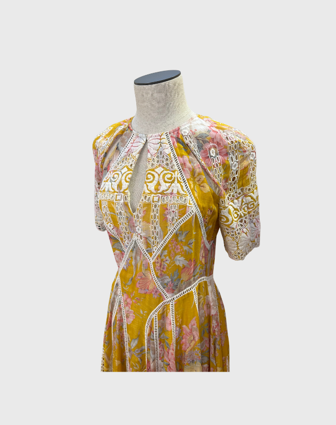 ZIMMERMANN CONFETTI SCALLOP DRESS - SIZE 1