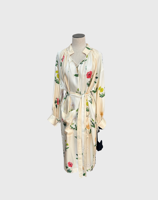 OROTON SILK TIE WAIST DRESS - SIZE 12