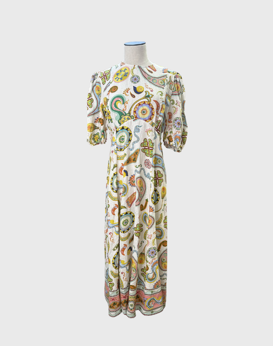 ALEMAIS ARCADE MIDI DRESS - SIZE 14
