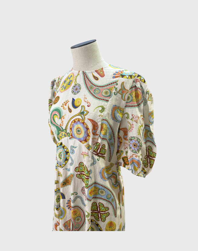 ALEMAIS ARCADE MIDI DRESS - SIZE 14