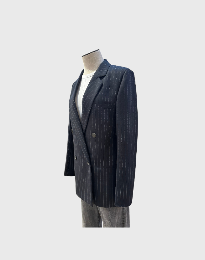 VICTORIA BECKHAM STRIPE BLAZER - SIZE 8