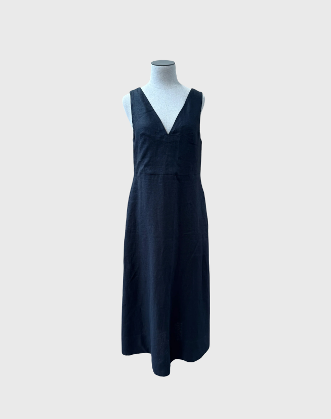 SKIN & THREADS ALESSANDRA LINEN MAXI DRESS - SIZE 10