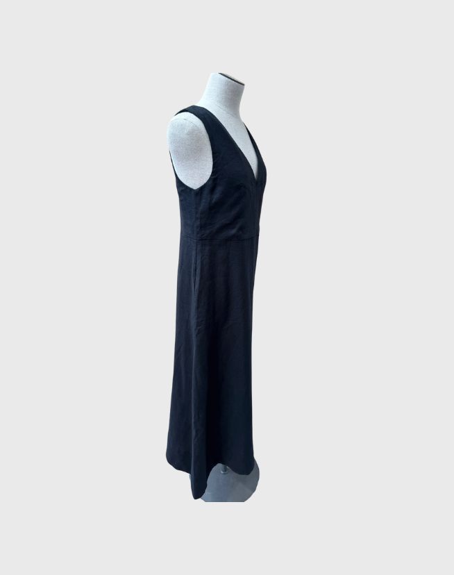 SKIN & THREADS ALESSANDRA LINEN MAXI DRESS - SIZE 10