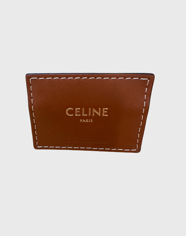 CELINE MEDIUM CLASSIC PANIER IN PALM LEAVES AND CALFSKIN