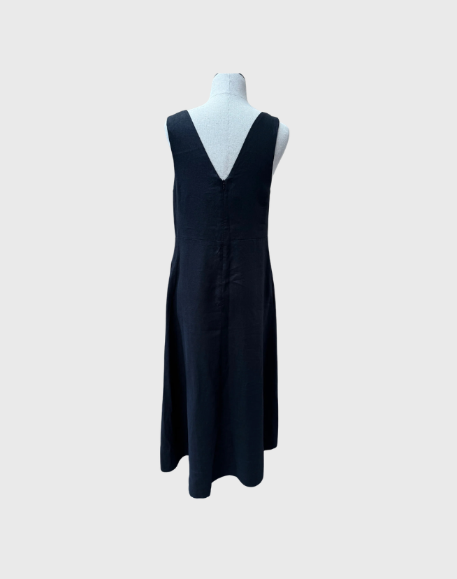 SKIN & THREADS ALESSANDRA LINEN MAXI DRESS - SIZE 10