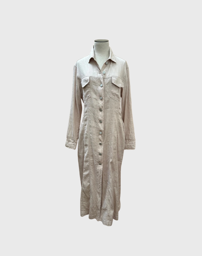 WHITE STORY SHIRT DRESS - SIZE 12