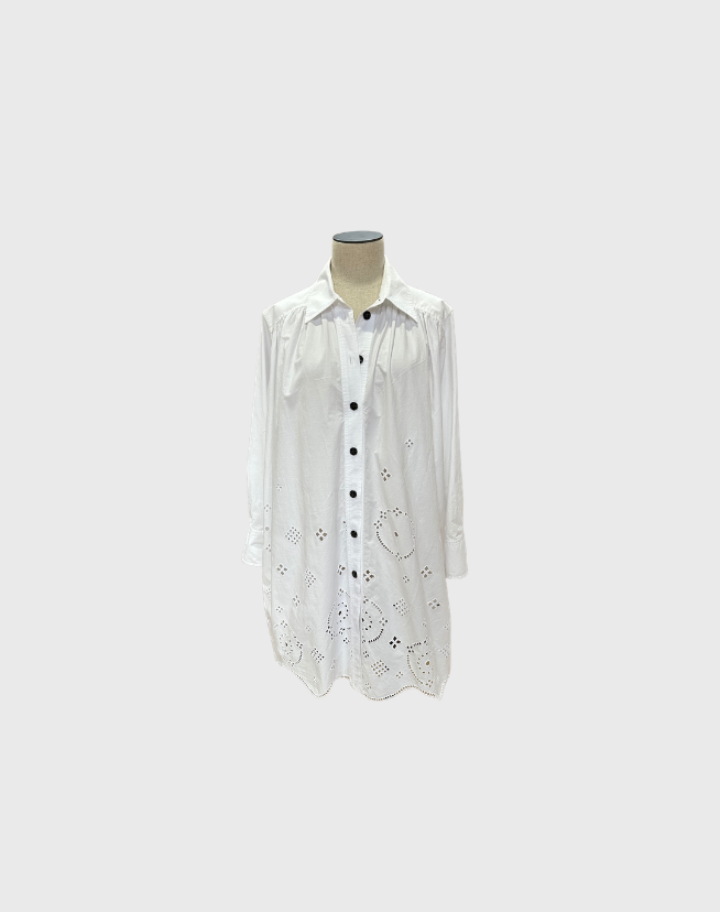 GANNI LONG SLEEVE SHIRT DRESS - SIZE 36