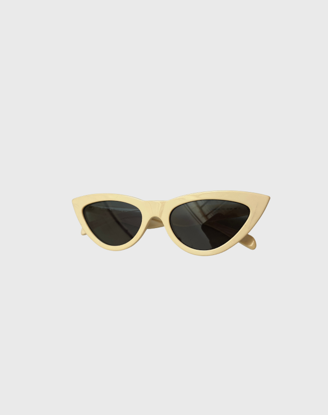 CELINE CAT-EYE IVORY ACETATE SUNGLASSES