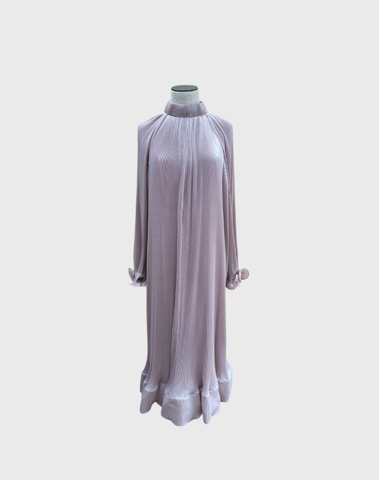 TIBI MOCK NECK LONG DRESS - SIZE MEDIUM