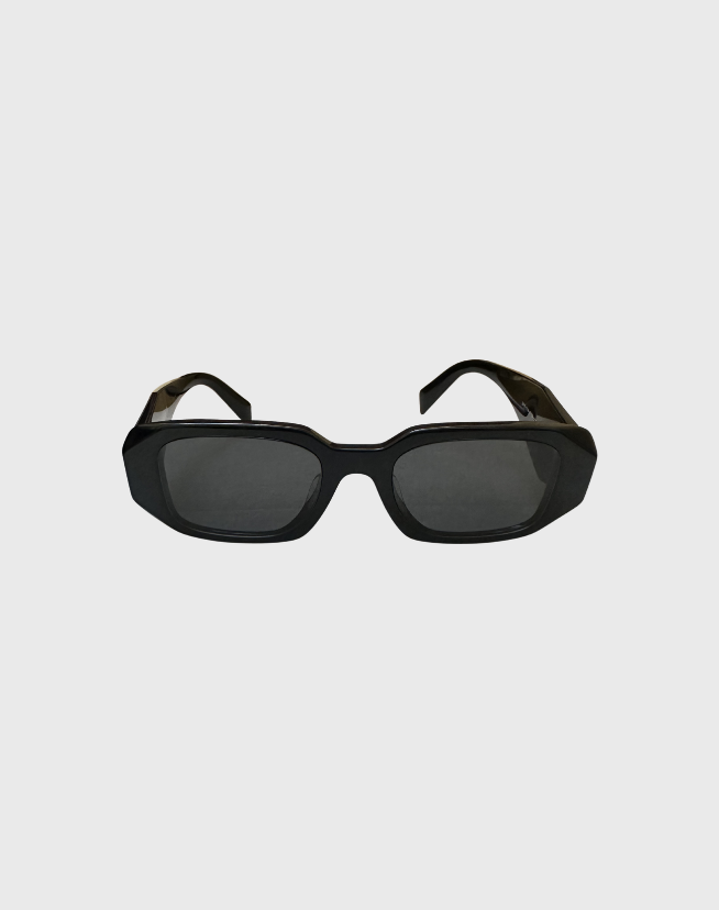 PRADA BLACK RECTANGLE SUNGLASSES