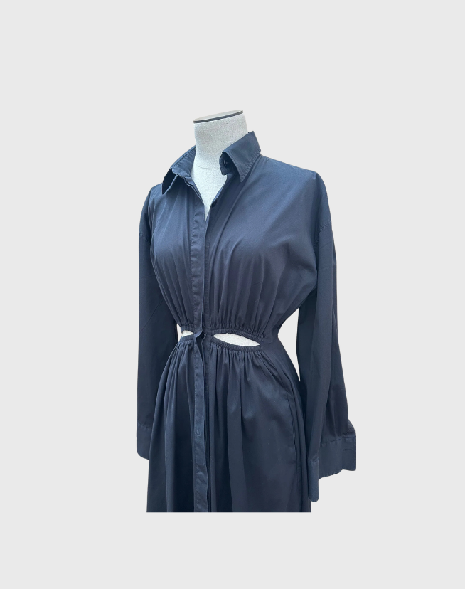SCANLAN THEODORE COTTON GATHERED DRESS - SIZE 8
