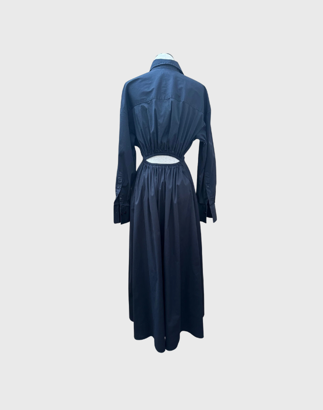 SCANLAN THEODORE COTTON GATHERED DRESS - SIZE 8