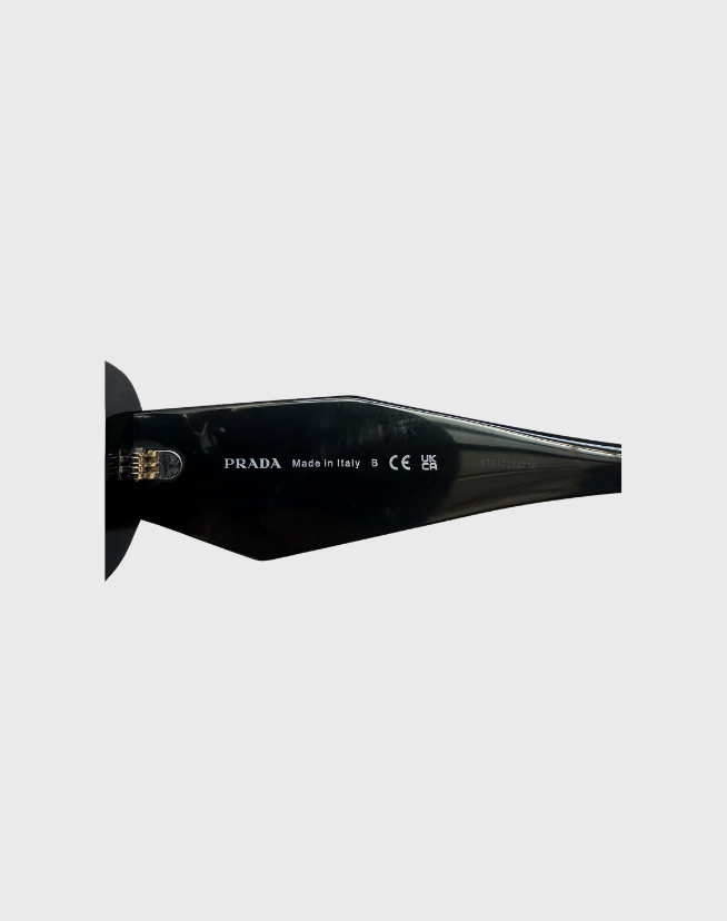 PRADA BLACK RECTANGLE SUNGLASSES