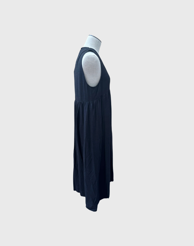 THE WEFT VINTAGE BLACK LEISURE DRESS - SIZE L