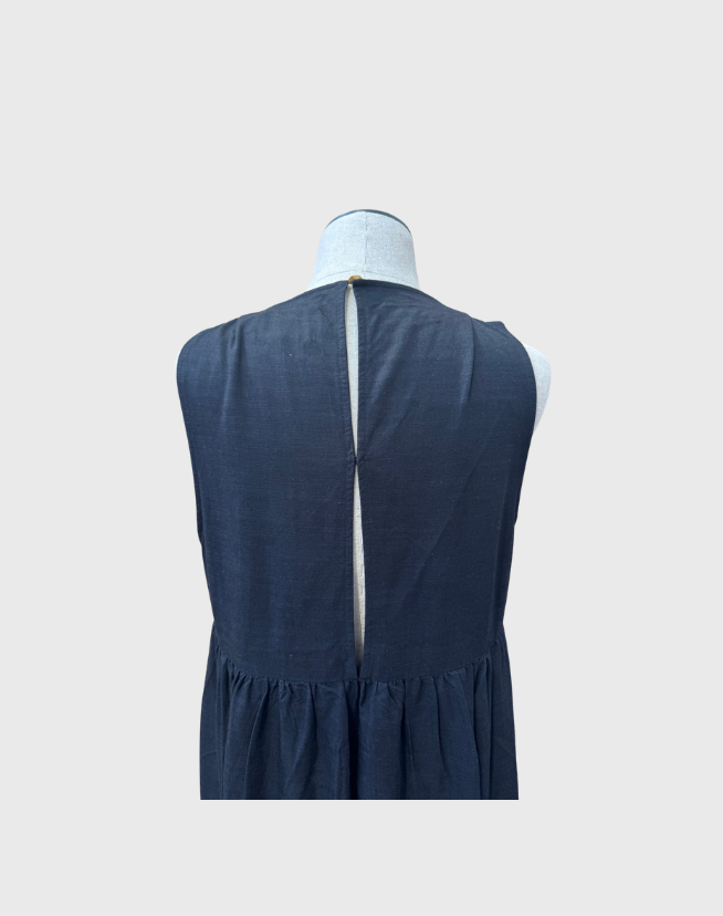 THE WEFT VINTAGE BLACK LEISURE DRESS - SIZE L