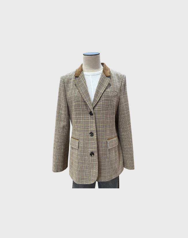 RAG & BONE CHECK SUIT BLAZER - SIZE 10