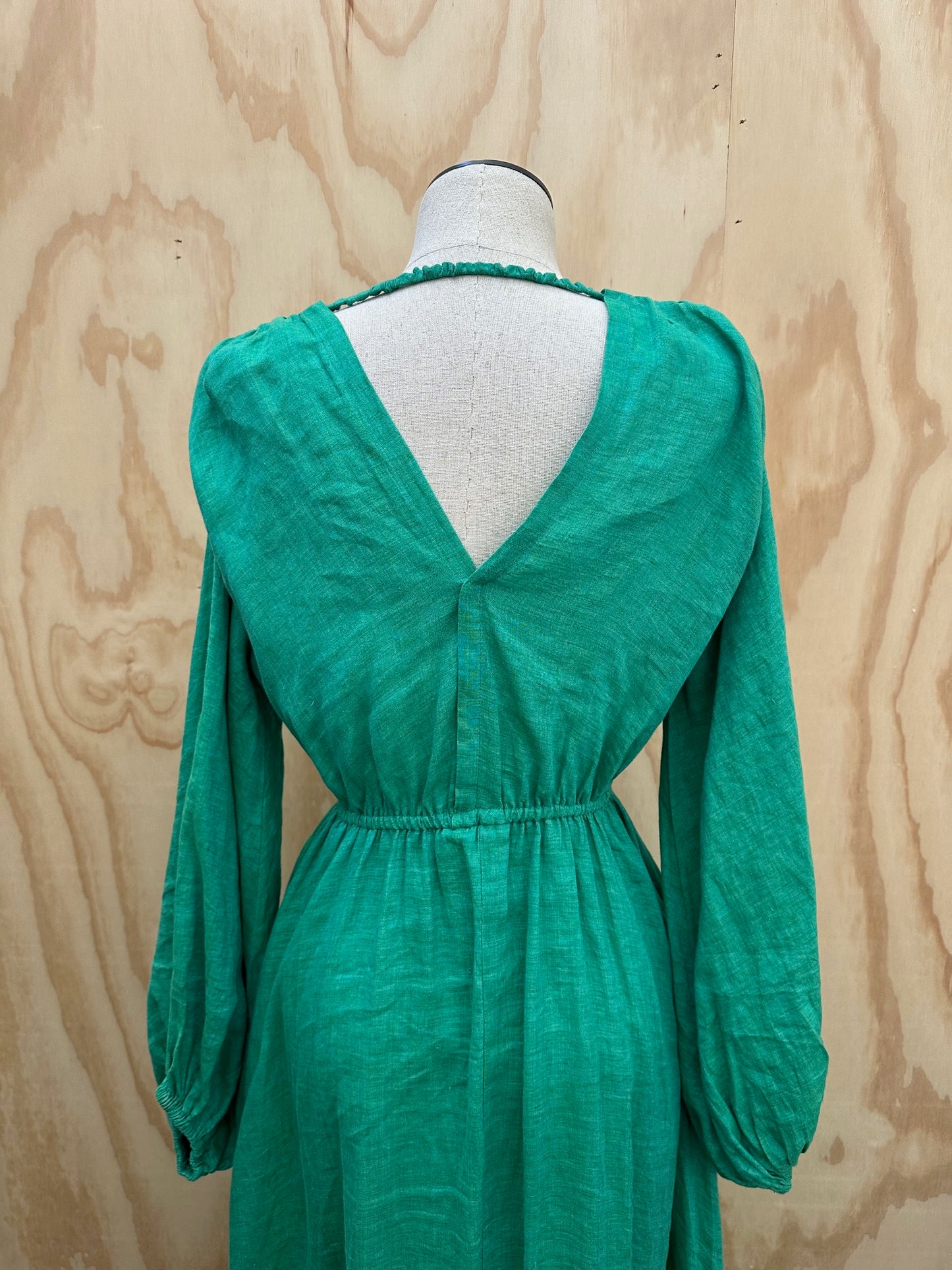 SCANLAN THEDORE ITALIAN LINEN LOW BACK DRESS - SIZE 2