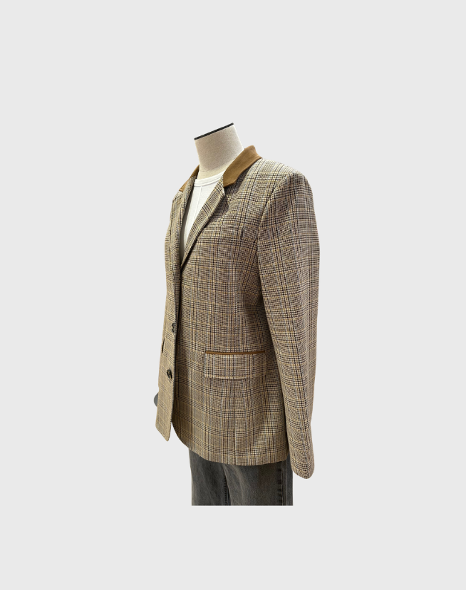 RAG & BONE CHECK SUIT BLAZER - SIZE 10