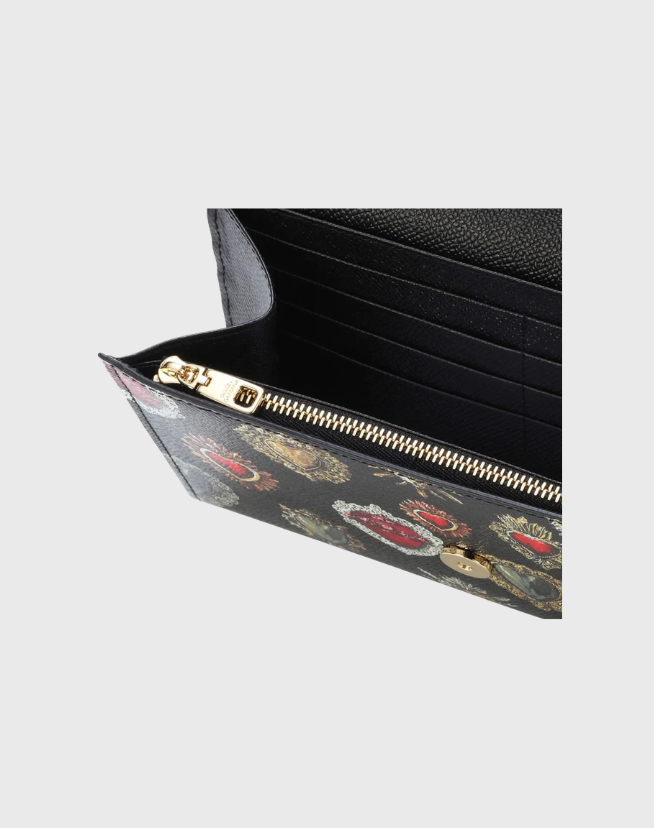 DOLCE & GABBANA SACRED HEART LEATHER SHOULDER BAG