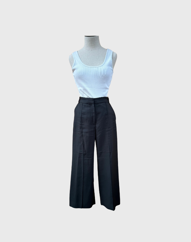 VIK + WOODS TAILORED CROPPED WIDE LEG PANTS - SIZE 2