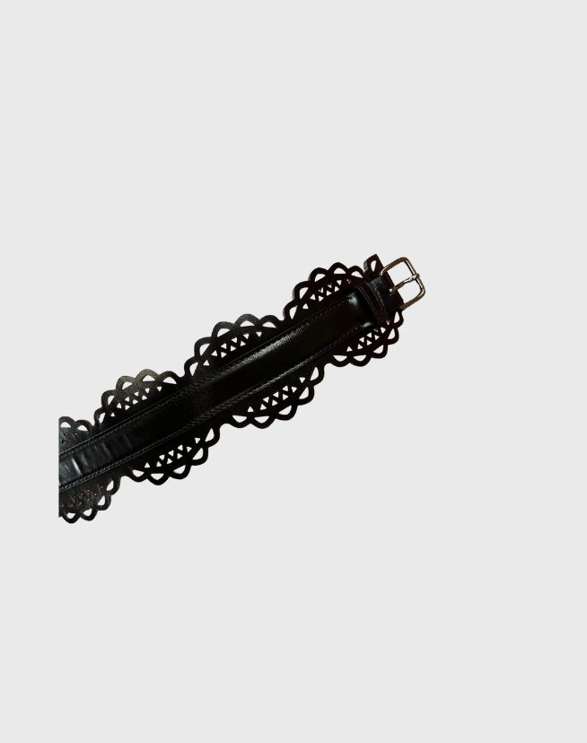 ALAIA LASER-CUT LEATHER BELT