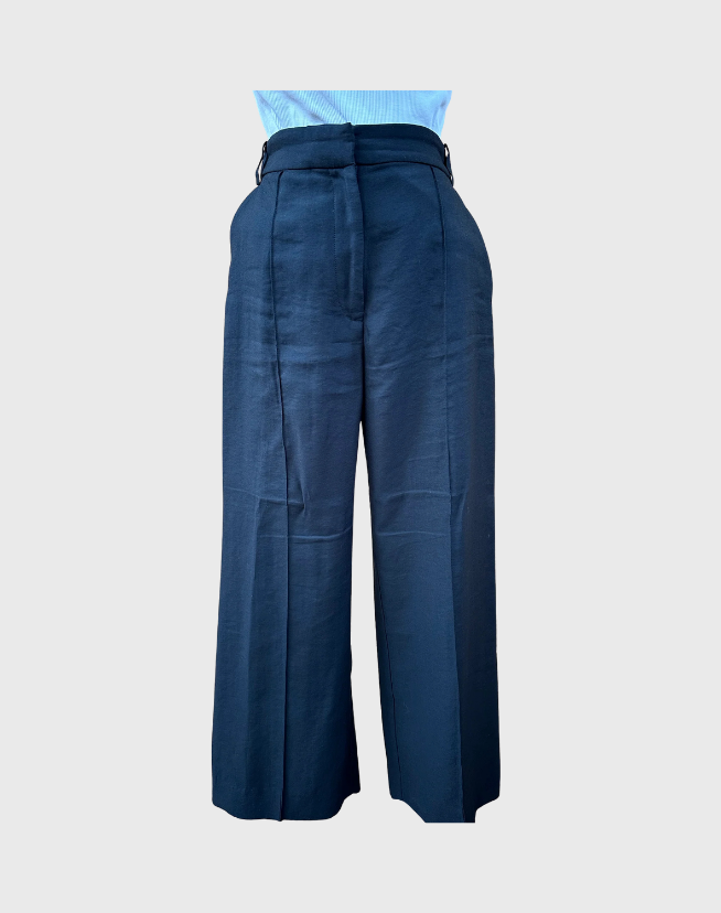 VIK + WOODS TAILORED CROPPED WIDE LEG PANTS - SIZE 2