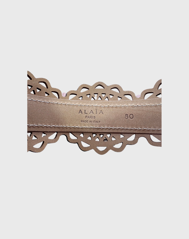 ALAIA LASER-CUT LEATHER BELT