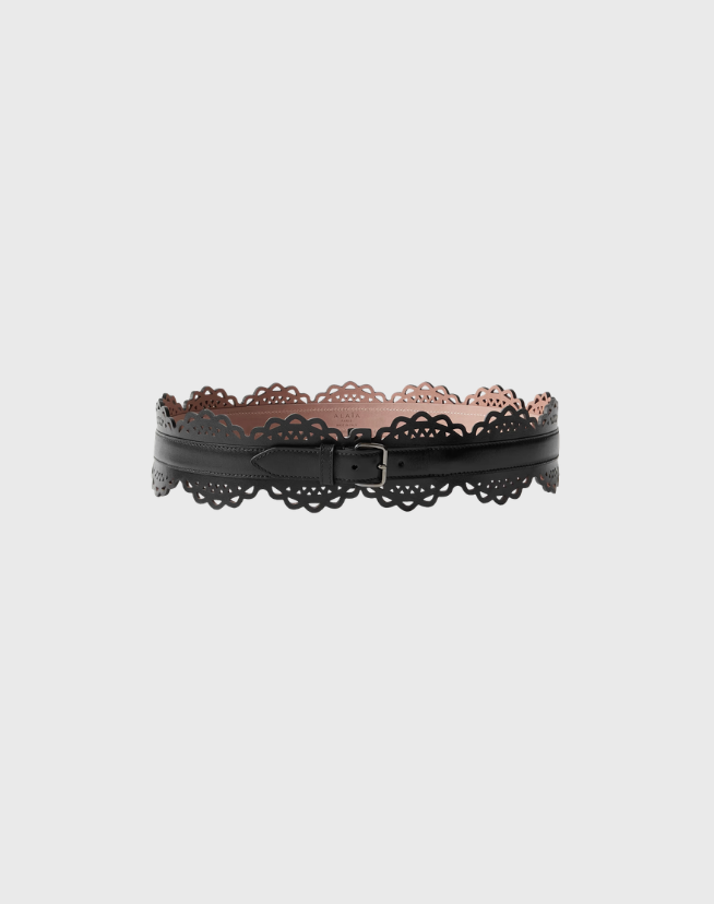 ALAIA LASER-CUT LEATHER BELT