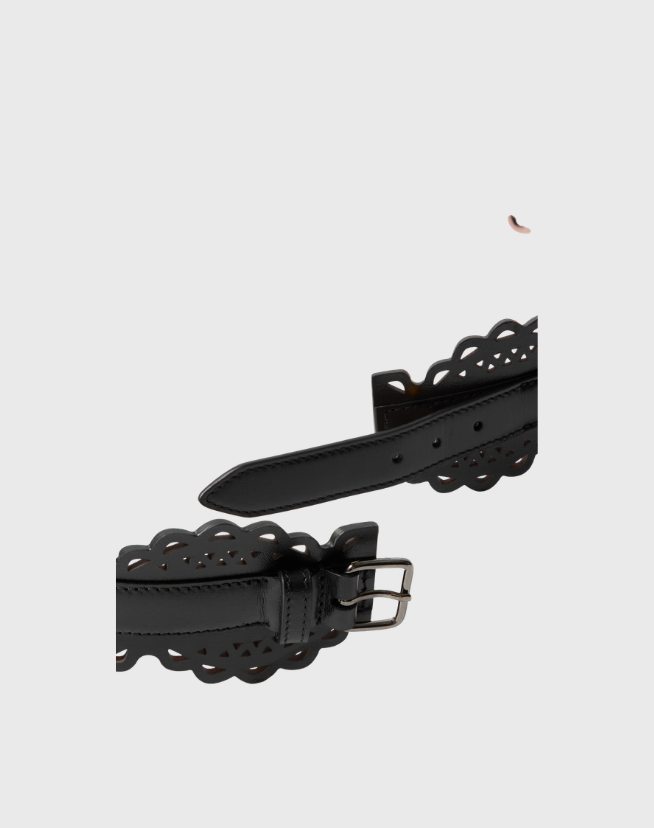ALAIA LASER-CUT LEATHER BELT